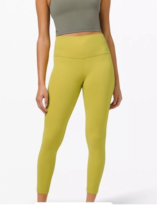 Neon Lululemon Leggings Size 8 Align